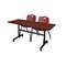 Kobe Rectangle FlipTop Table, 60" W, 29" H, Laminate Top, Cherry MKFT6030CH47BY - alternate 1